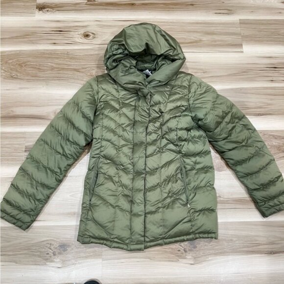Patagonia Moss Green Down Jacket Coat Women’s Large - Picture 2 of 5